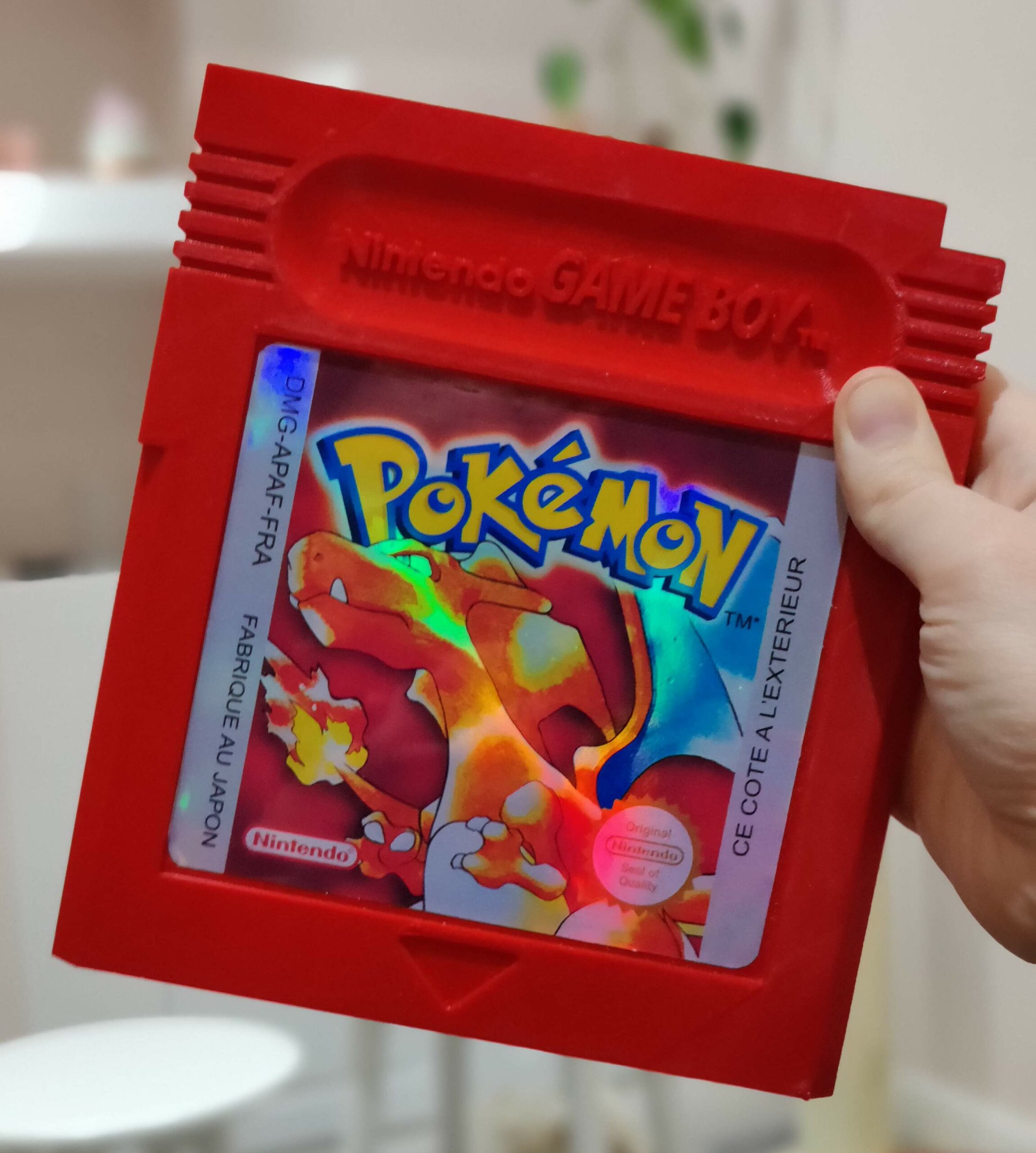 IMG_20220217_194128_Bokeh Giant Pokemon Red Gameboy Cartridge
